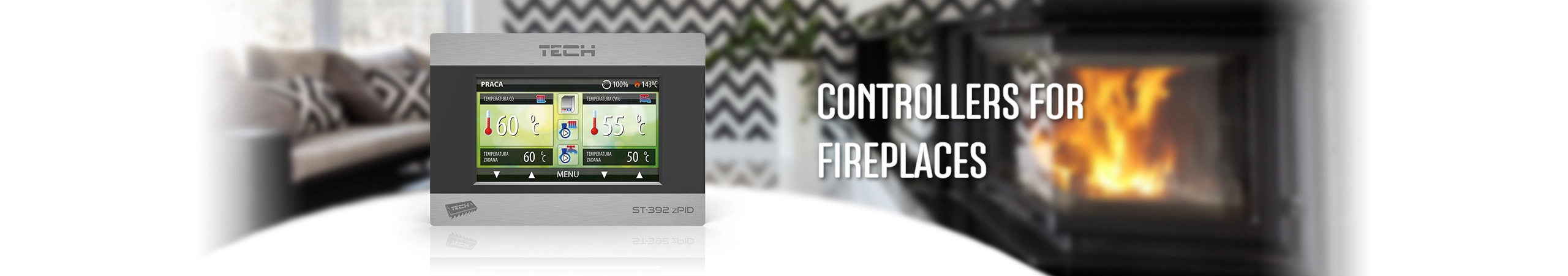 Fireplace controllers - remote thermostat - TECH Sterowniki