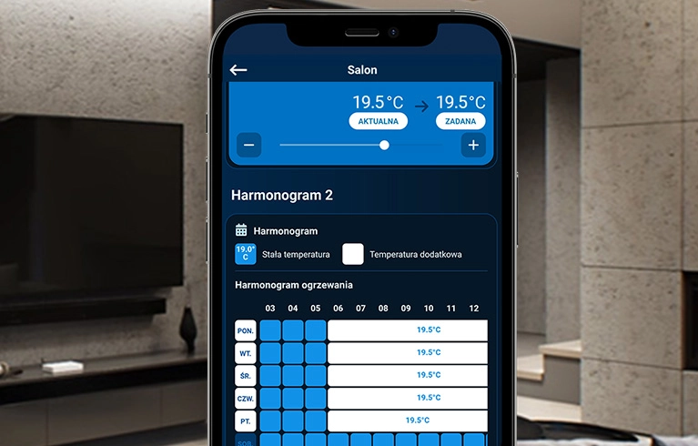 Adjust the temperature to the daily rhythm with schedules