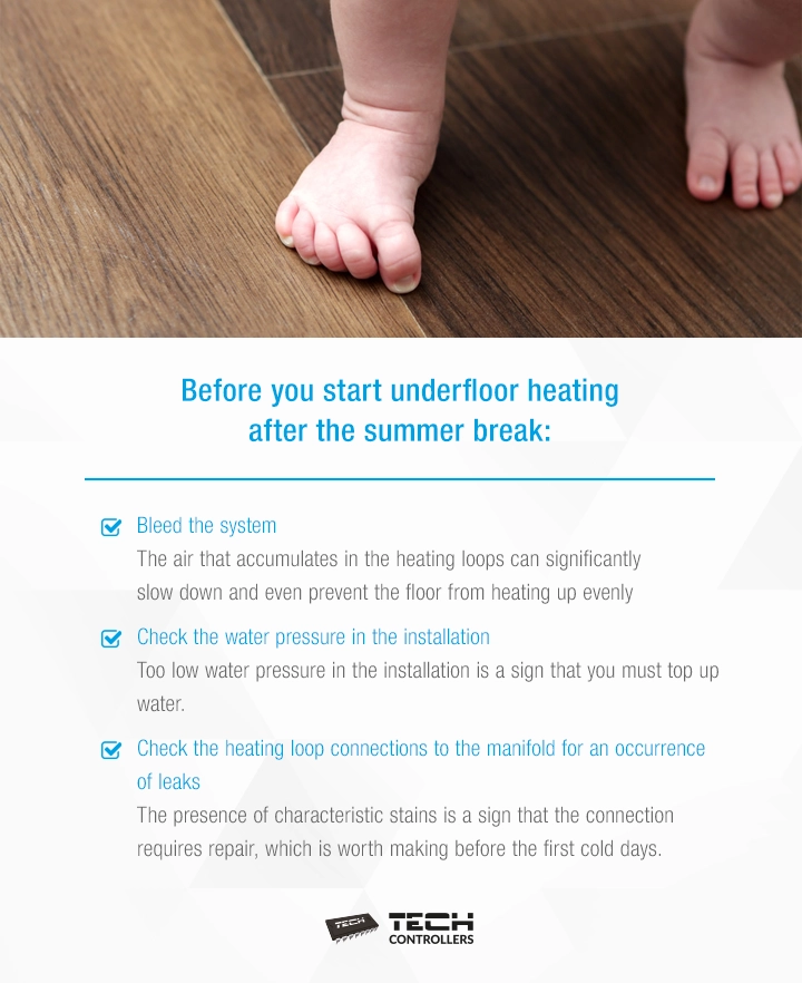Before you start underfloor heating after the summer break