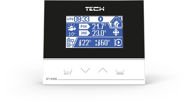 Терморегуляторы с RS-связью - ST-296 - 2